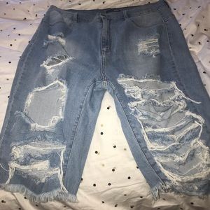 Distressed shorts